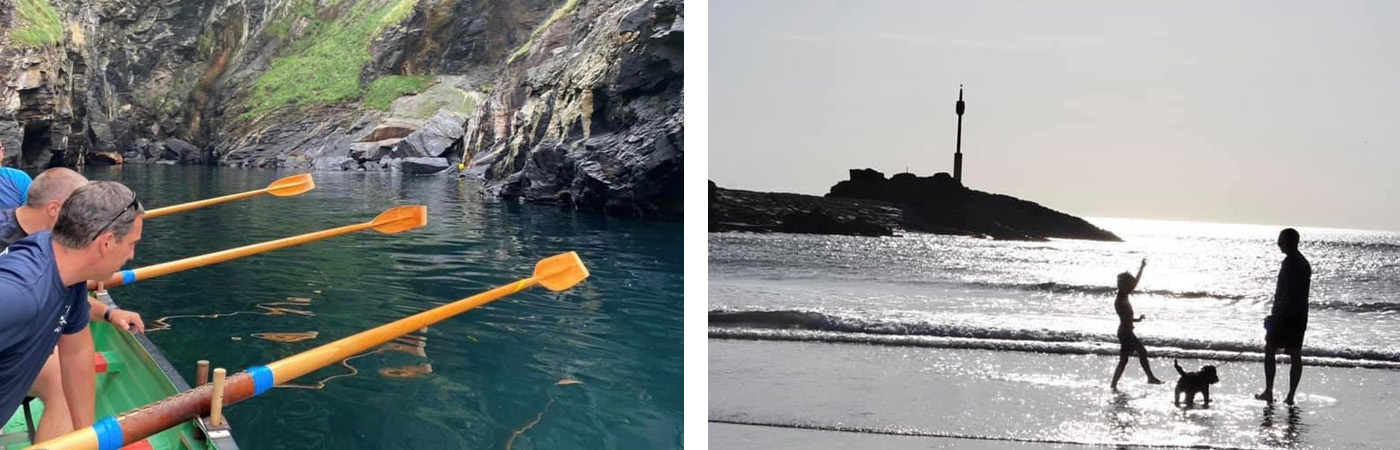 Russell Birtles out rowing in Devon